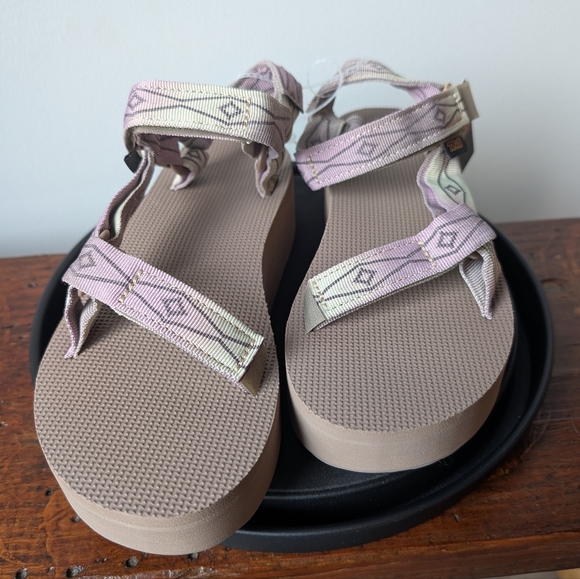 Teva Sandals Women's Size 8 Flatform Universal Sunscape Sandals Lagenlook Eco - Picture 7 of 14